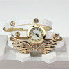 Vintage Bracelet Watches Women Casual PU Leather Strap Angel Wing Rivet Watch Wristwatch Women Relogio Feminino Sale IMY66