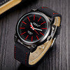 Vintage Classic Mens Watches Waterproof Faux Leather Black Case Strap s Quartz Army Watch IMY66