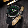 Vintage Classic Mens Watches Waterproof Faux Leather Black Case Strap s Quartz Army Watch IMY66