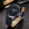 Vintage Classic Mens Watches Waterproof Faux Leather Black Case Strap s Quartz Army Watch IMY66