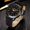 Vintage Classic Mens Watches Waterproof Faux Leather Black Case Strap s Quartz Army Watch IMY66