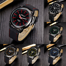 Vintage Classic Mens Watches Waterproof Faux Leather Black Case Strap s Quartz Army Watch IMY66