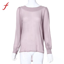 Vintage European Style Women Office Shirts Clothing Long Sleeve Chiffon Pleated Back Blouse Tops roupas femininas IMY66