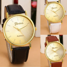 Vintage Dress Watches Luxury Womens Geneva Faux Leather Band Analog Quartz WristWatch Watches Clock Hours Time IMY66