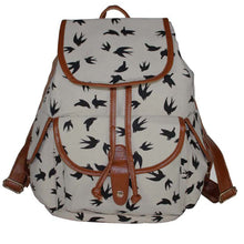Vintage Women Canvas Bird&Owl&Flag Printing Backpack Travel Rucksack Hobo School Bago Satchel Bookbags Backpack IMY66