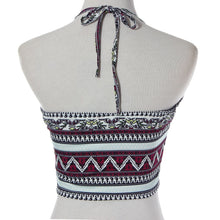 Vintage National Women Boho Printed Tank Tops Bustier Bra Vest Crop Tops Bralette Shirt Blouse Cami IMY66