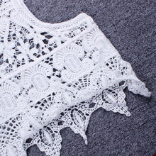 Vintage Women Crochet Beach Crop Top Camisole Camis Sexy Hollow Out Lace Crochet Bustier Crop Tops Tees Bra Top IMY66