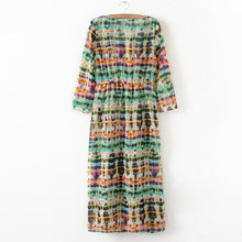 Vintage Tribal Kimono Cardigan Half Sleeve Women Tops Long Chiffon Shirt Loose Tops Blouse Roupas femininas camisa IMY66