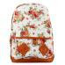 Vintage Women Girl Sweet Canvas Rucksack Flower Printing Backpack School College Book Travel Shoulder Bag IMY66