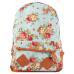 Vintage Women Girl Sweet Canvas Rucksack Flower Printing Backpack School College Book Travel Shoulder Bag IMY66