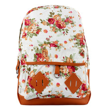 Vintage Women Girl Sweet Canvas Rucksack Flower Printing Backpack School College Book Travel Shoulder Bag IMY66