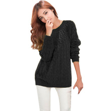 Vintage Women Long Sleeve Knitted Sweater Casual O Neck Loose Knitwear Sweater Jumper Tops Pullover pull femme IMY66