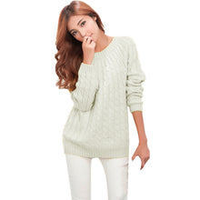 Vintage Women Long Sleeve Knitted Sweater Casual O Neck Loose Knitwear Sweater Jumper Tops Pullover pull femme IMY66
