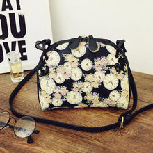 Vintage Women Printing Shoulder Shell Bag Ladies PU Leather Purse Satchel Messenger Crossbody Bag bolsa IMY66