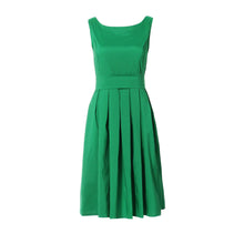 Vintage Women Hepburn Sleeveless Casual Pleated Elegant Party Backless Dress roupas femininas IMY66