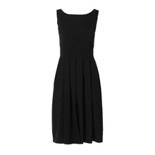 Vintage Women Hepburn Sleeveless Casual Pleated Elegant Party Backless Dress roupas femininas IMY66