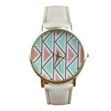 Wavy Character Leather Band Analog Quartz Vogue Wrist Watches IMY66