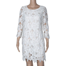 White Dress Women Floral Lace Crochet Dress Casual Embroidery Beach Bandage Short Dress vestidos femininos IMY66