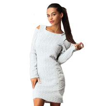 Dress Women's Sexy Off Shoulder Dress Casual Long Sleeve Party Mini Dress vestidos femininos IMY66