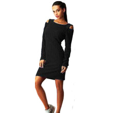 Dress Women's Sexy Off Shoulder Dress Casual Long Sleeve Party Mini Dress vestidos femininos IMY66