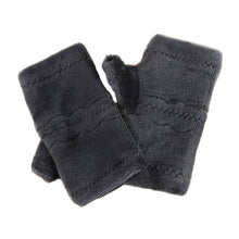 Thick Warm Womens Gloves Fingerless Glove Black Red Gray Brown IMY66