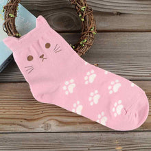 Funny Socks For Women 3D Cat Footprints Socks Cute Women's Cotton Tube Socks calcetines mujer IMY66