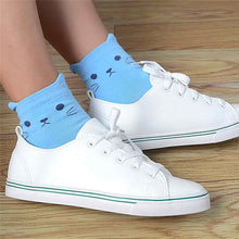 Funny Socks For Women 3D Cat Footprints Socks Cute Women's Cotton Tube Socks calcetines mujer IMY66