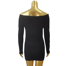Knitted Sweaters Dress For Women Sexy Off Shoulder Long Sleeve Bandage Bodycon Dress vestidos femininos IMY66
