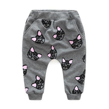 Lovely Baby Kids Set Clothes Long Sleeve Cats Print Sweatershirt Tracksuit+Pants Outfits Set Clothes Outfits Suit IMY66