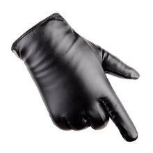 Men Thermal Sports PU Leather Gloves Outdoor Driving Phone Touch Screen Wrist Gloves Mittens Cashmere IMY66