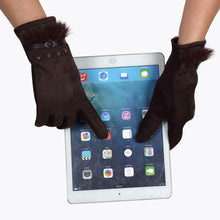Warm Fur Lace Gloves Women Lady Phone Touch Screen Gloves Thick Mitten Full Finger Gloves For Women IMY66