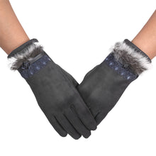 Warm Fur Lace Gloves Women Lady Phone Touch Screen Gloves Thick Mitten Full Finger Gloves For Women IMY66