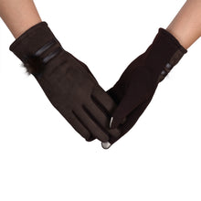 Warm Gloves For Women Leather Phone Touch Screen Gloves Soft Wrist Gloves Mittens Cashmere Military Glove IMY66