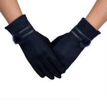 Warm Gloves For Women Leather Phone Touch Screen Gloves Soft Wrist Gloves Mittens Cashmere Military Glove IMY66