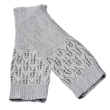 Warm Hollow Out Leaves Knitted Gloves Fingerless Gloves Women Knitted Wrist Glove half Finger Gloves Mittens IMY66