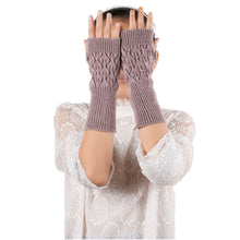 Warm Hollow Out Leaves Knitted Gloves Fingerless Gloves Women Knitted Wrist Glove half Finger Gloves Mittens IMY66