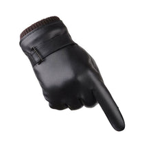 Warm Men Gloves Thermal Sports PU Leather Driving Sport Screen Gloves Mittens Cashmere Gloves IMY66