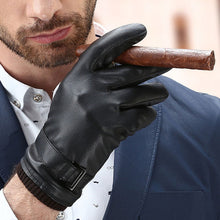 Warm Men Gloves Thermal Sports PU Leather Driving Sport Screen Gloves Mittens Cashmere Gloves IMY66