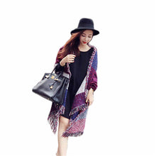 Warm Scarf Women Faux Cashmere Blanket Scarf Large Tartan Tassels Shawls And Scarves Stole Plaid Woollen Cloth IMY66