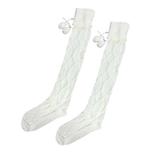 Warm Socking For Women Balls Knitted Long Boot Socks Over Knee Thigh High Stocking Over Knee High Socks korean IMY66