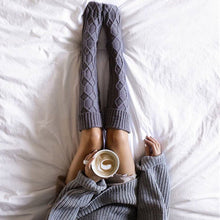 Warm Socking For Women Balls Knitted Long Boot Socks Over Knee Thigh High Stocking Over Knee High Socks korean IMY66