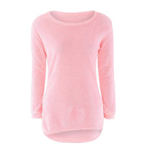 Warm Soft Sweaters For Womens Casual Solid Long Sleeve Round Neck Jumper Sweaters Jumper Tops Pullover pull femme IMY66