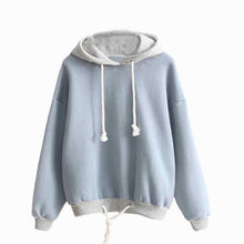 Warm Tee Shirts Sweatshirt For Women Plus Velvet Long Sleeve Tops Casual Patchwork Hoodies Hooded camisetas y top IMY66