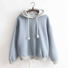 Warm Tee Shirts Sweatshirt For Women Plus Velvet Long Sleeve Tops Casual Patchwork Hoodies Hooded camisetas y top IMY66
