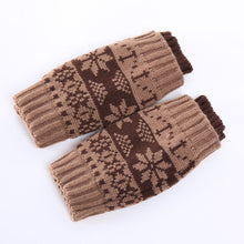 Warm Women Gloves Snowflake Short Keep Knitted Gloves tactical gloves fingerless gloves For Women IMY66