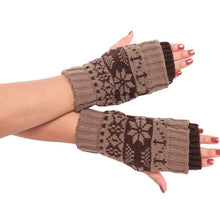 Warm Women Gloves Snowflake Short Keep Knitted Gloves tactical gloves fingerless gloves For Women IMY66
