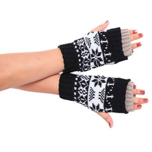 Warm Women Gloves Snowflake Short Keep Knitted Gloves tactical gloves fingerless gloves For Women IMY66