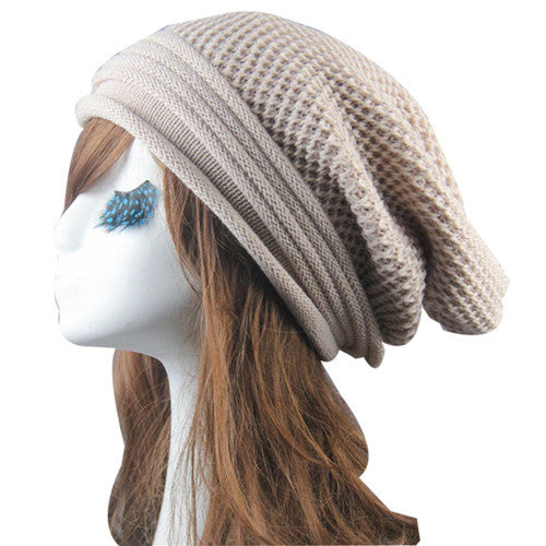 Warm Women Men Knitted Caps Unisex Casual Hip-Hop Beanie Hat Baggy Ski Caps Skullies Bonnet female Caps IMY66