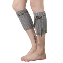 Women Boots Soft Warm Knitted Tie Leg Warmers Socks Women Solid Boot Cuffs Cover Calentadores Piernas Mujer IMY66