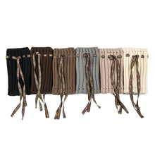 Women Boots Soft Warm Knitted Tie Leg Warmers Socks Women Solid Boot Cuffs Cover Calentadores Piernas Mujer IMY66